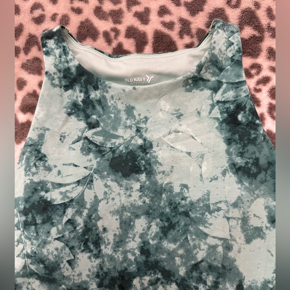NWOT Old Navy Active PowerChill Longline Sports Bra in Teal Tie Dye Size Small - Picture 7 of 17